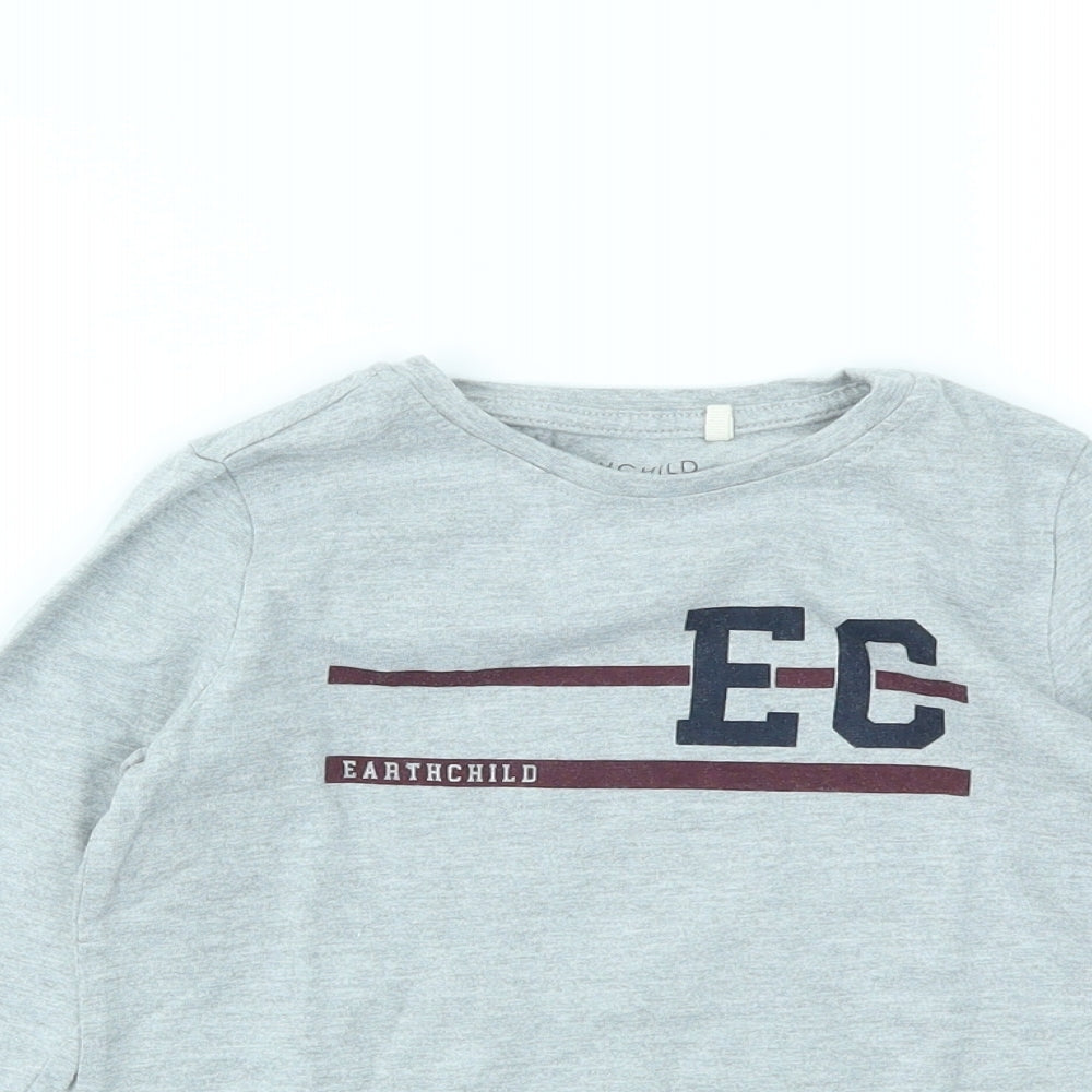 earthchild Girls Grey   Basic T-Shirt Size 4-5 Years