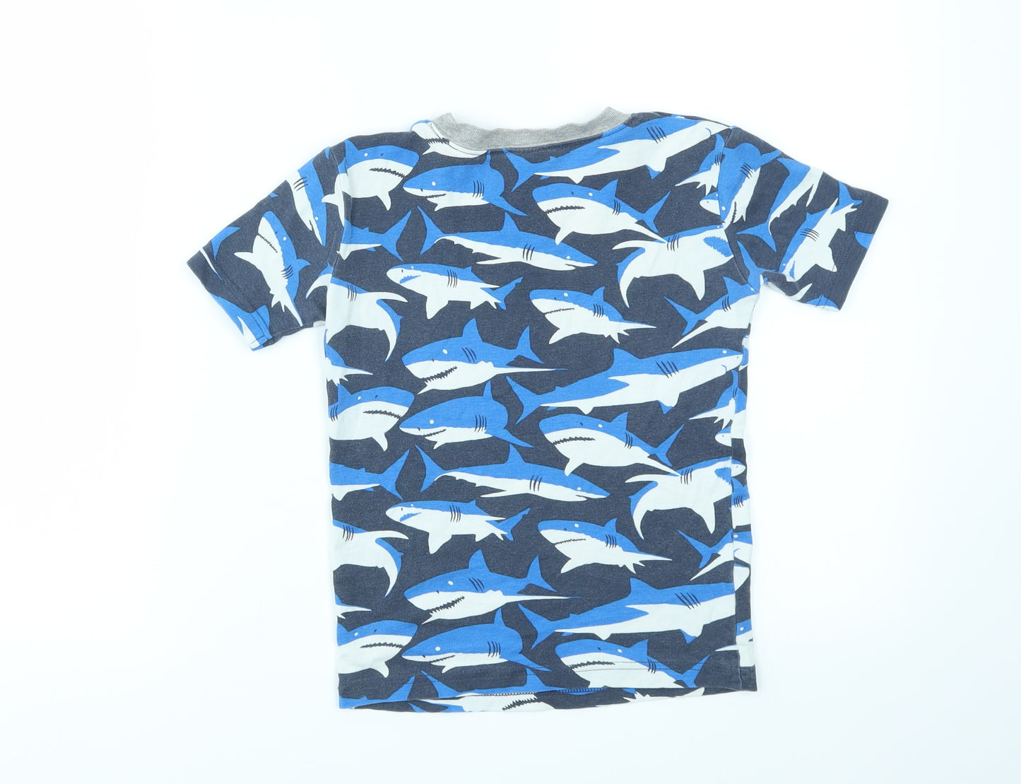 Mini Boden Boys Blue Animal Print  Basic T-Shirt Size 9 Years