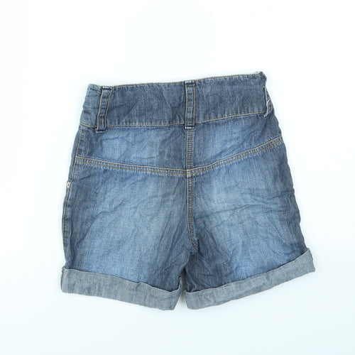 M&S Girls Blue   Cut-Off Shorts Size 9 Years