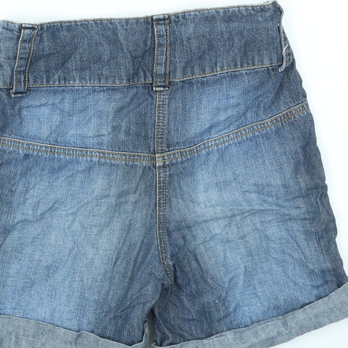 M&S Girls Blue   Cut-Off Shorts Size 9 Years