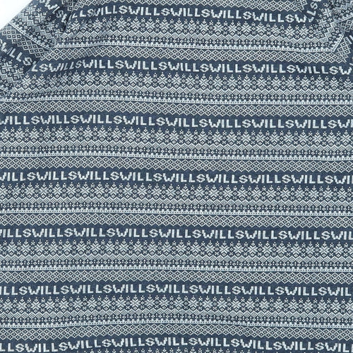 Jack Wills Womens Blue Geometric  Pullover Jumper Size 8