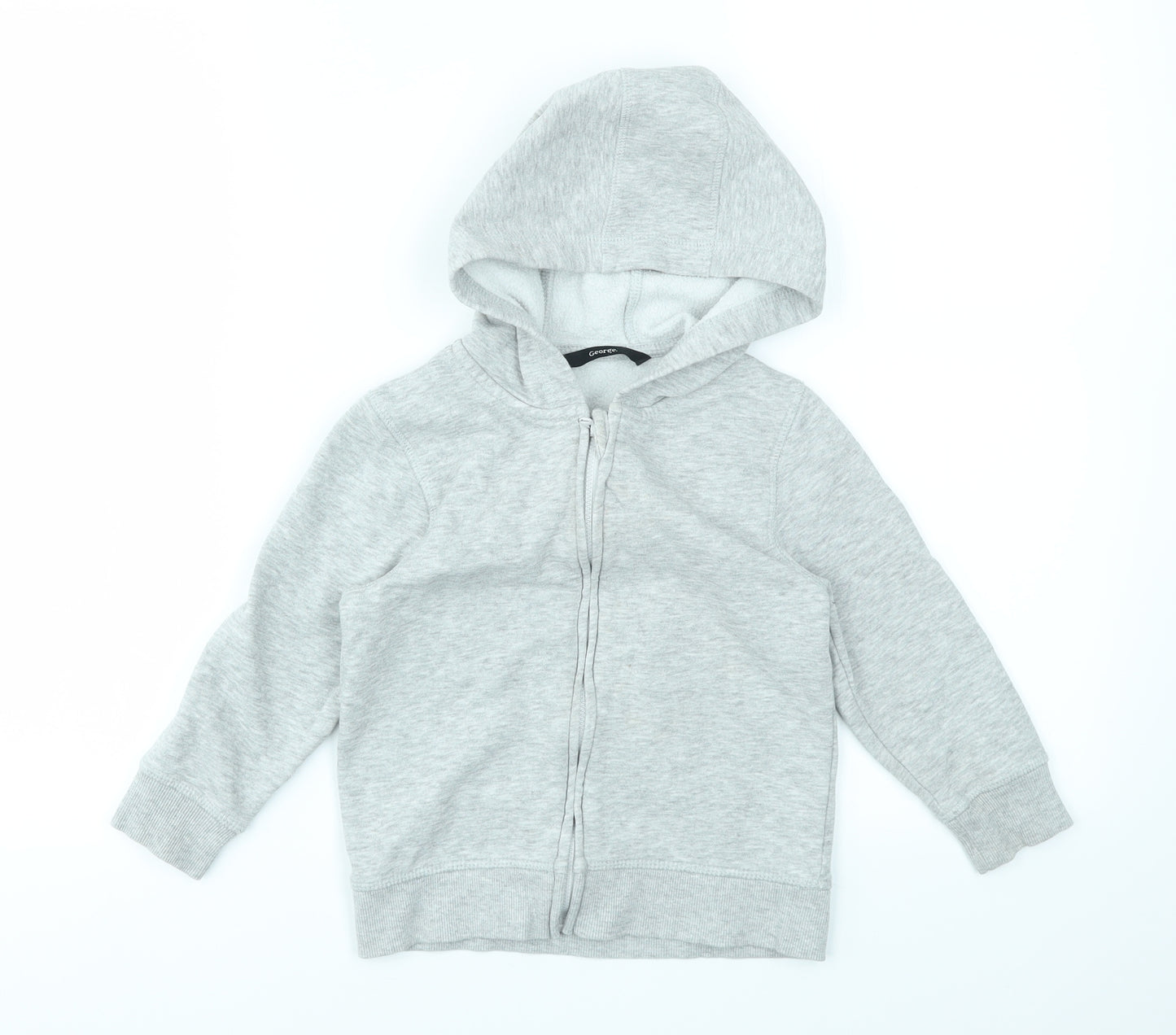 George Boys Grey   Full Zip Hoodie Size 3-4 Years