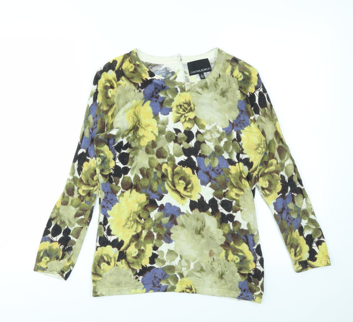 Cynthia Rowley Womens Multicoloured Geometric Pullover Jumper Size S