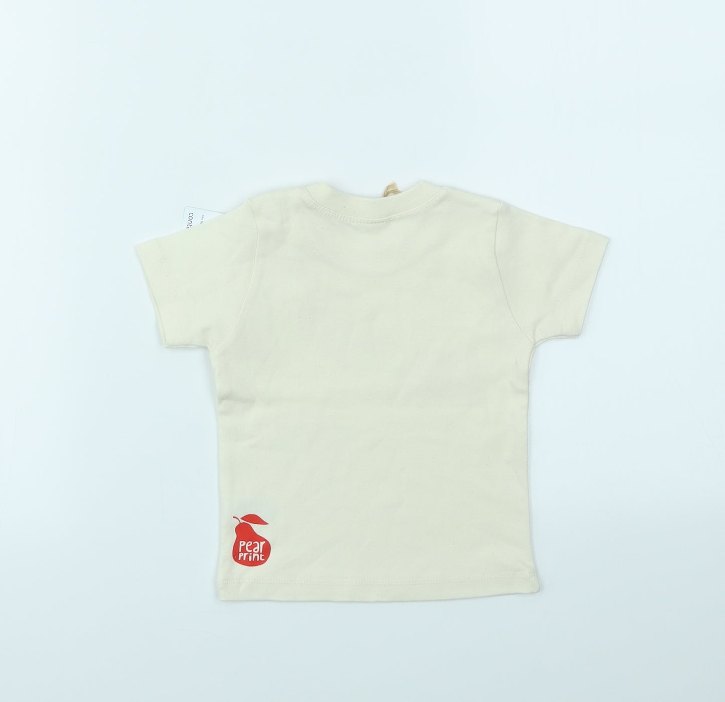 PEAR PRINT  Girls Ivory   Basic T-Shirt Size 6-9 Months