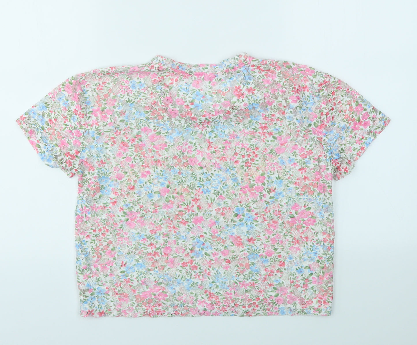 YD Girls Multicoloured Floral  Basic T-Shirt Size 10-11 Years