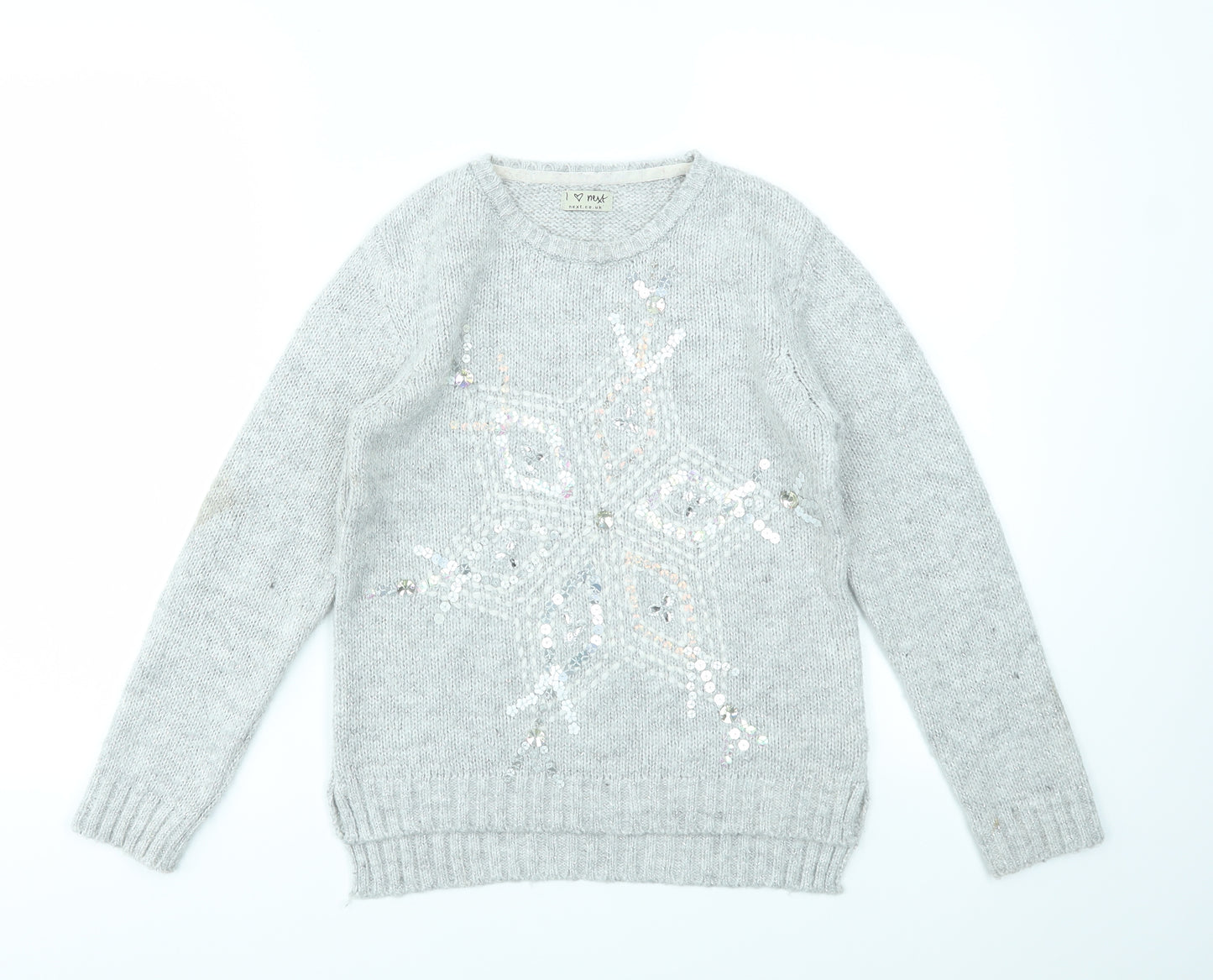 NEXT Girls Grey   Pullover Jumper Size 11 Years