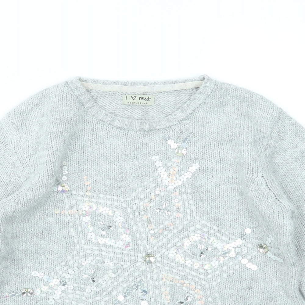 NEXT Girls Grey   Pullover Jumper Size 11 Years