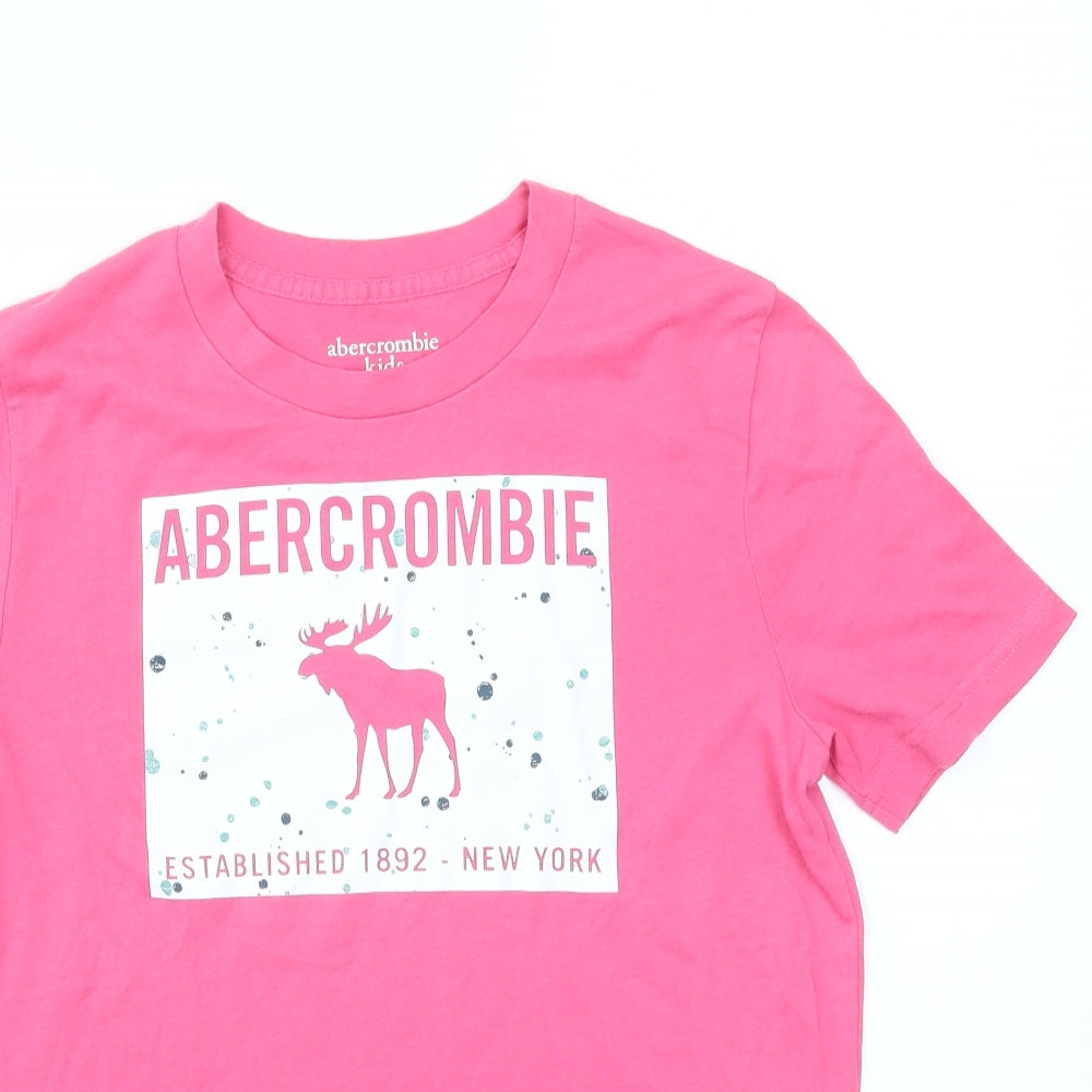 Abercrombie & Fitch Girls Pink   Basic T-Shirt Size 11-12 Years