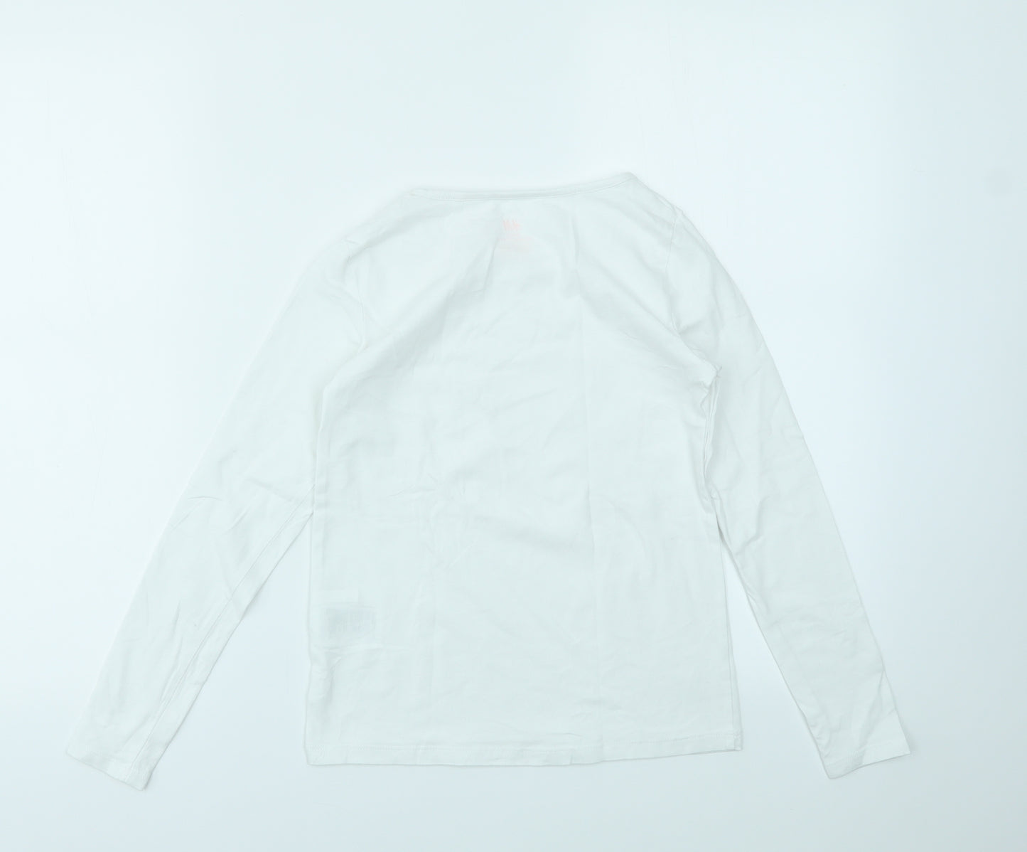 H&M Girls White   Basic T-Shirt Size 8-9 Years