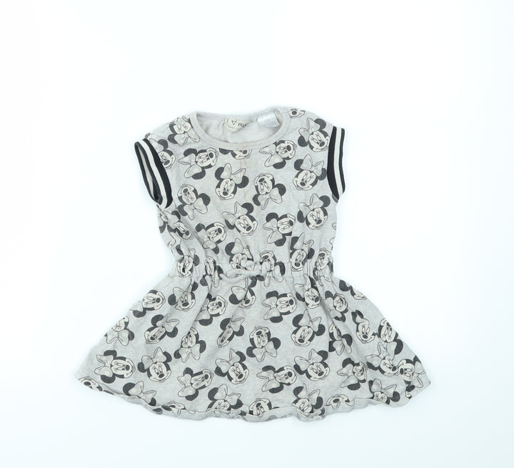 NEXT Girls Grey Animal Print Fit & Flare Size 12-18 Months