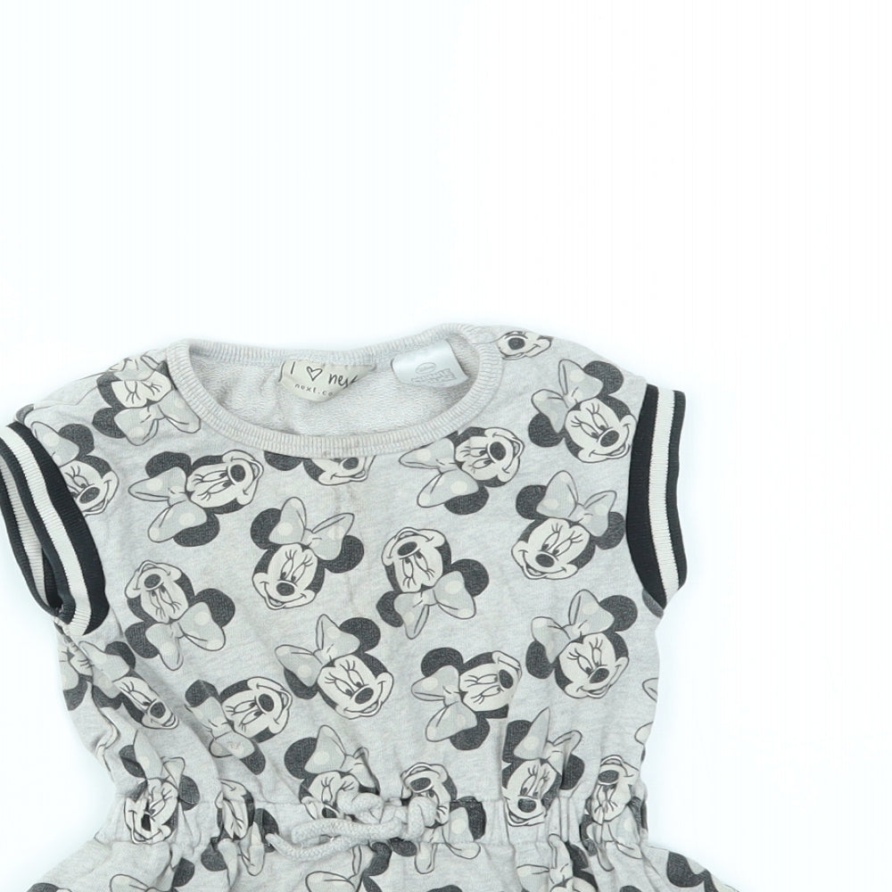 NEXT Girls Grey Animal Print  Fit & Flare  Size 12-18 Months