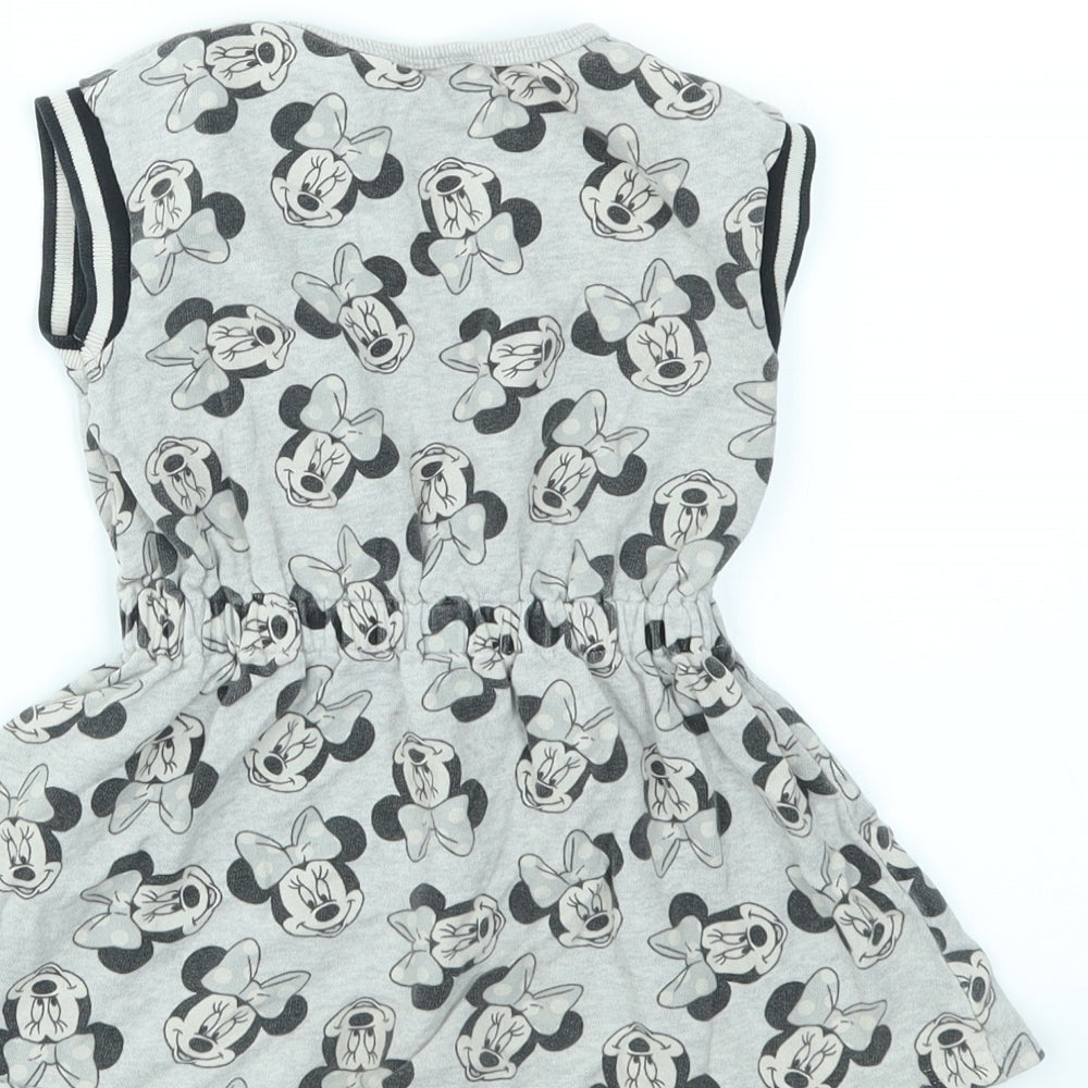 NEXT Girls Grey Animal Print  Fit & Flare  Size 12-18 Months