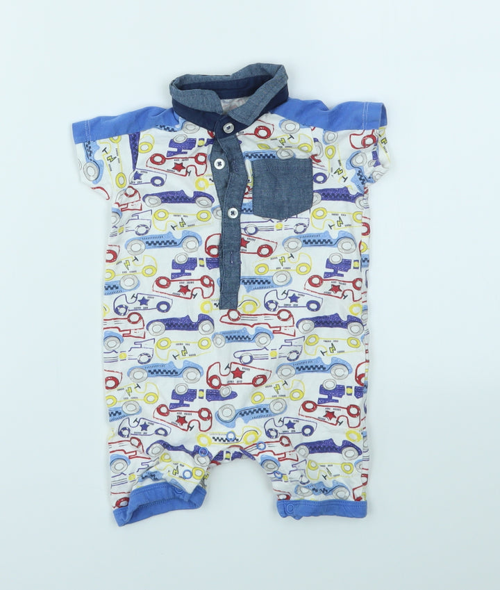 Matalan Boys Multicoloured Geometric  Babygrow One-Piece Size 6-9 Months
