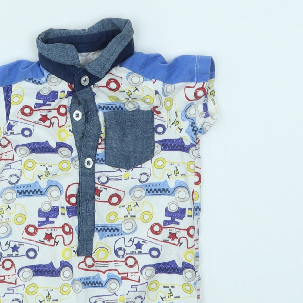 Matalan Boys Multicoloured Geometric  Babygrow One-Piece Size 6-9 Months