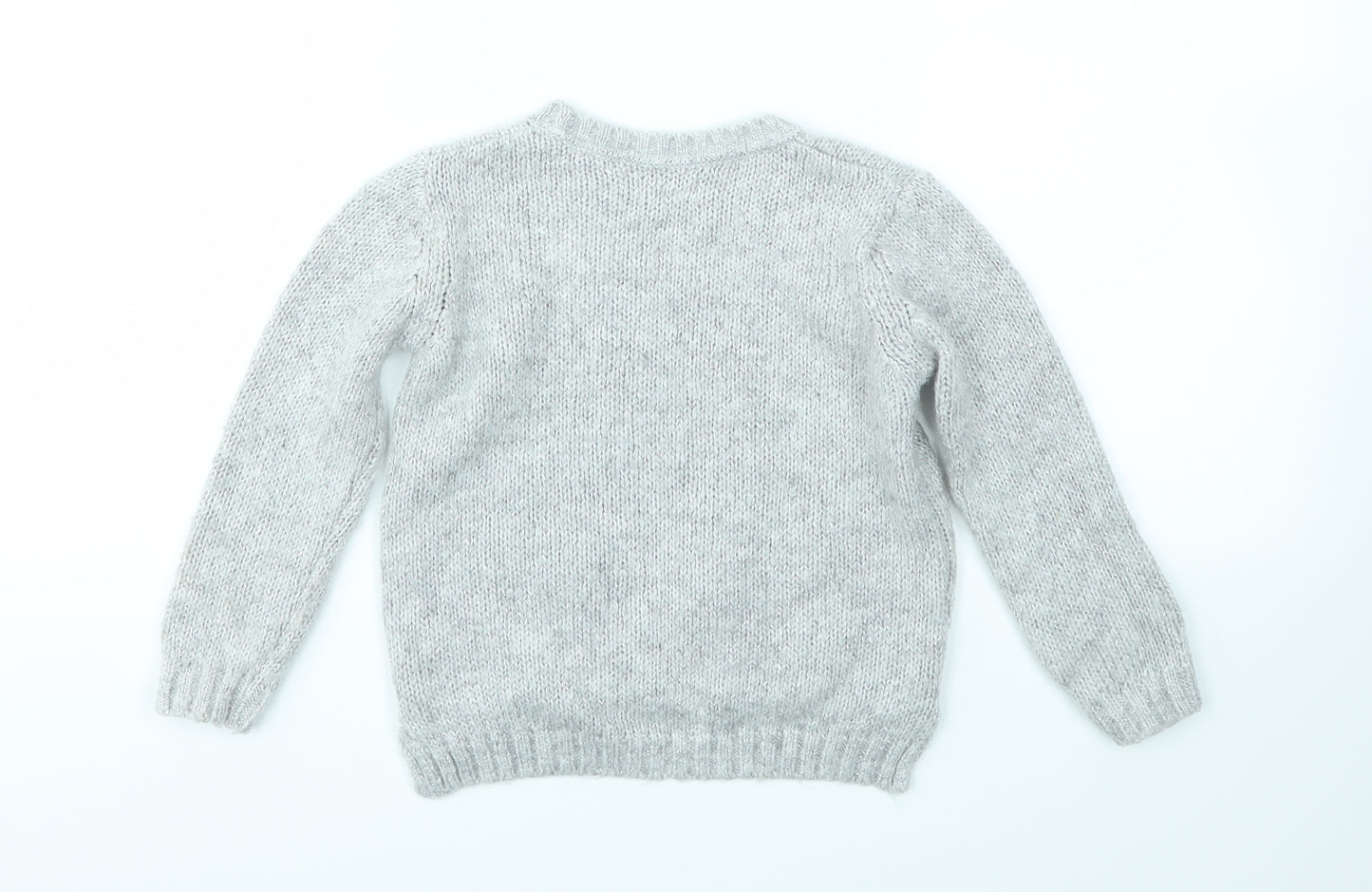 NEXT Girls Grey   Pullover Jumper Size 4-5 Years