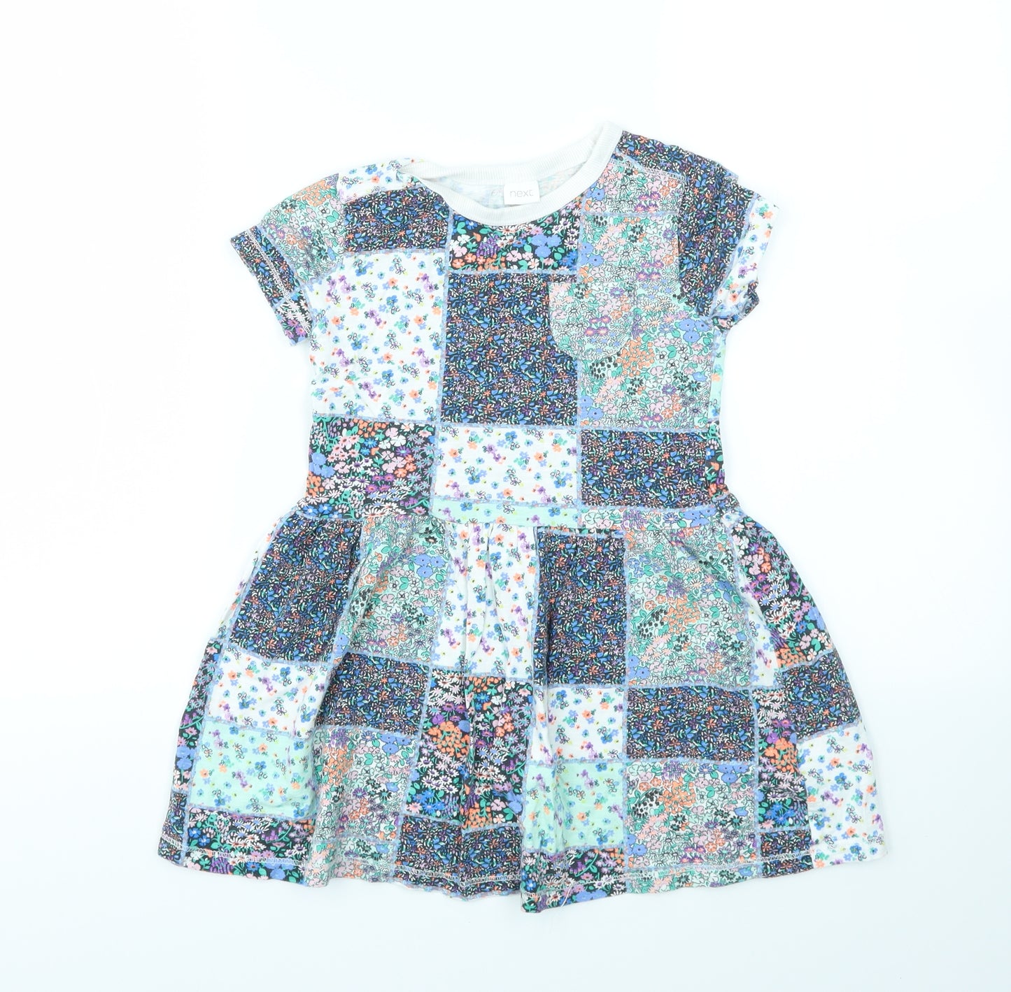 NEXT Girls Multicoloured Geometric  Fit & Flare  Size 4-5 Years
