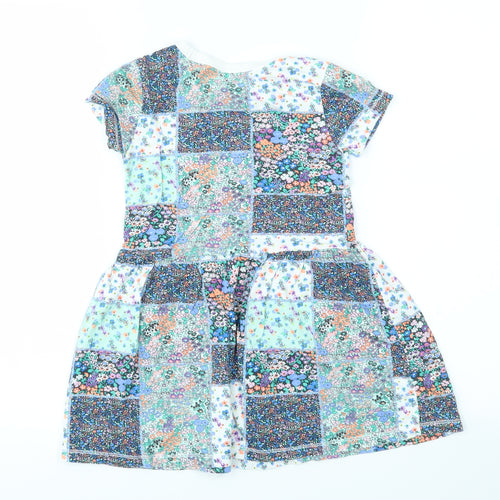 NEXT Girls Multicoloured Geometric  Fit & Flare  Size 4-5 Years