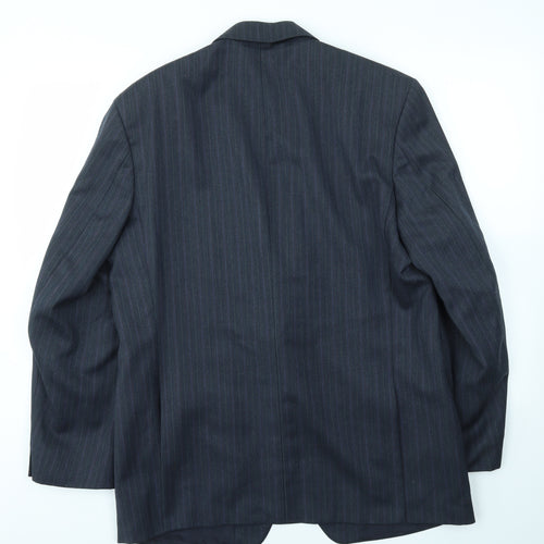 M&S Mens Blue Striped  Jacket Blazer Size 42