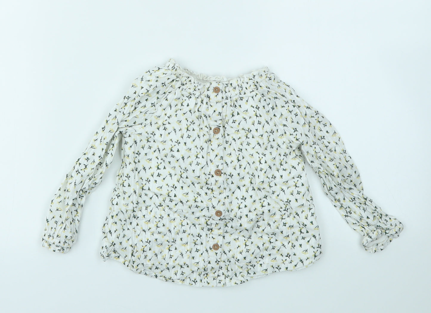 Primark Girls Multicoloured Floral  Basic T-Shirt Size 18-24 Months