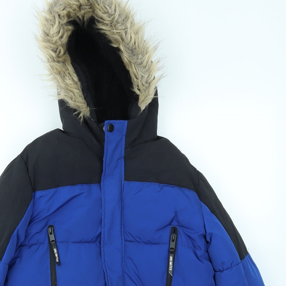 George Boys Blue   Basic Coat Coat Size 11-12 Years