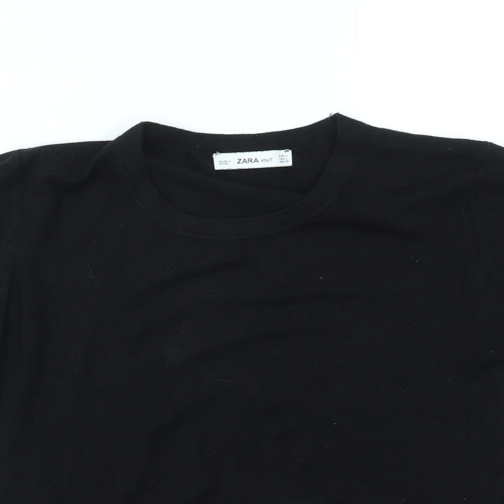 Zara Womens Black   Pullover Jumper Size L
