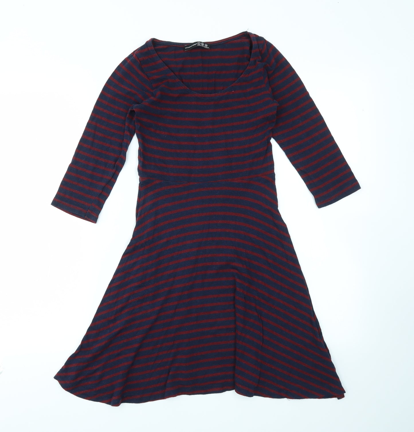 Primark Womens Multicoloured Striped  Fit & Flare  Size 8