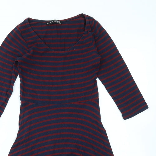 Primark Womens Multicoloured Striped  Fit & Flare  Size 8