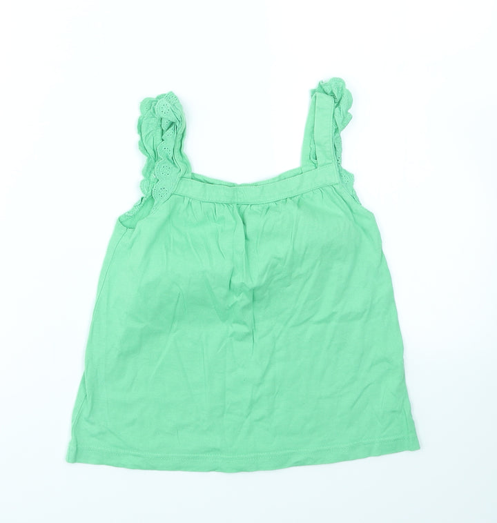 Girl 2 Girl Girls Green Basic T-Shirt Size 5-6 Years