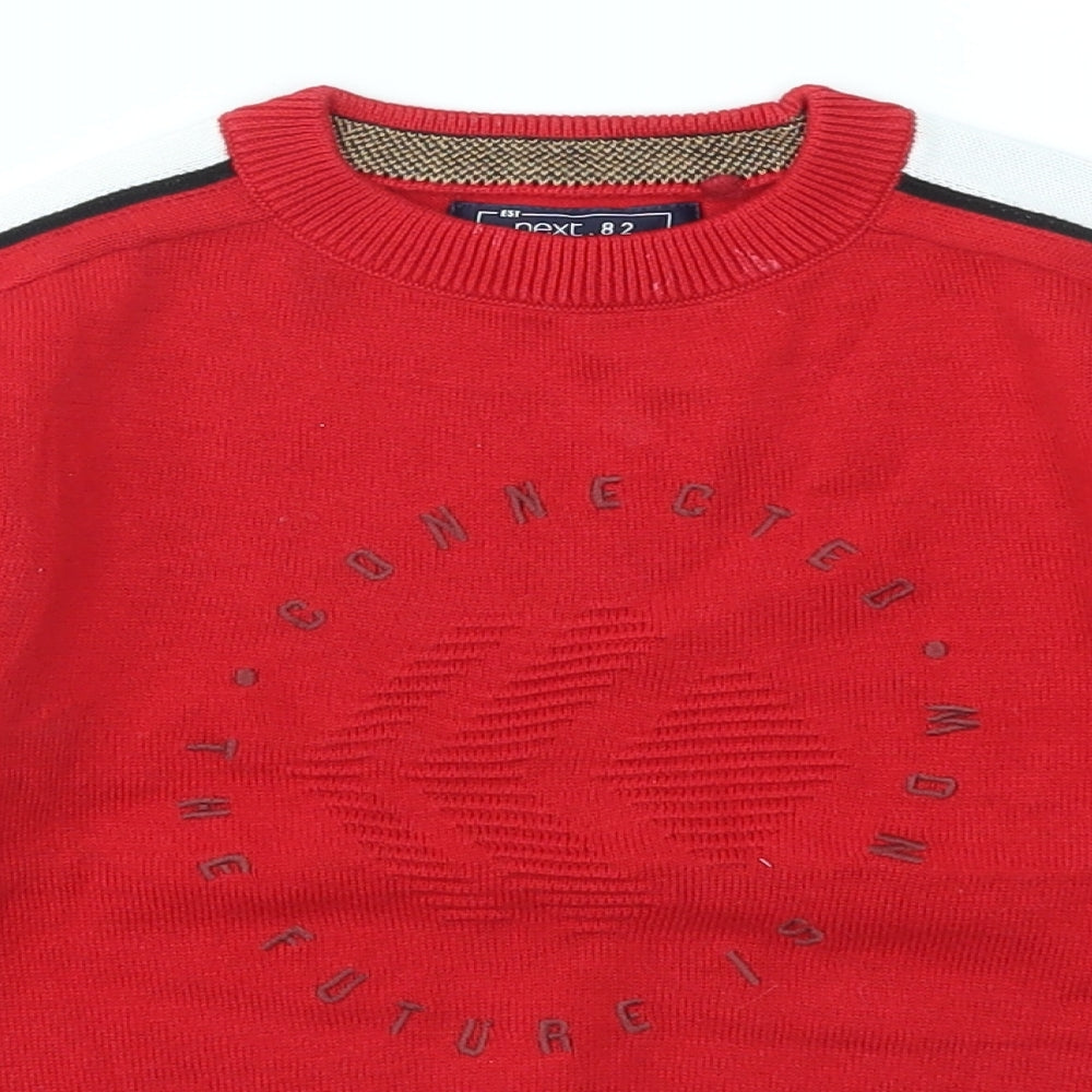 NEXT Boys Red   Pullover Sweatshirt Size 4 Years