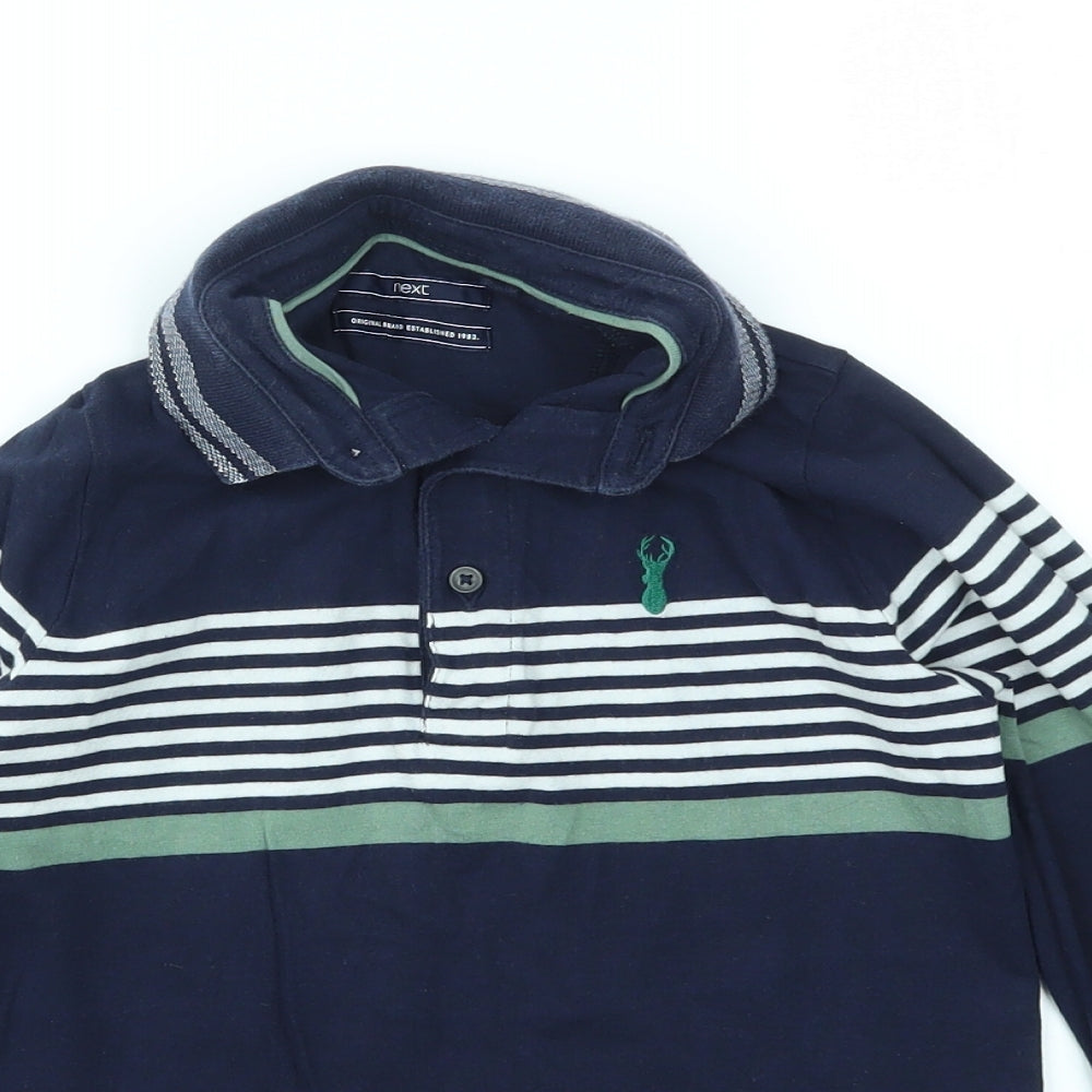 NEXT Boys Blue Striped  Pullover T-Shirt Size 8 Years