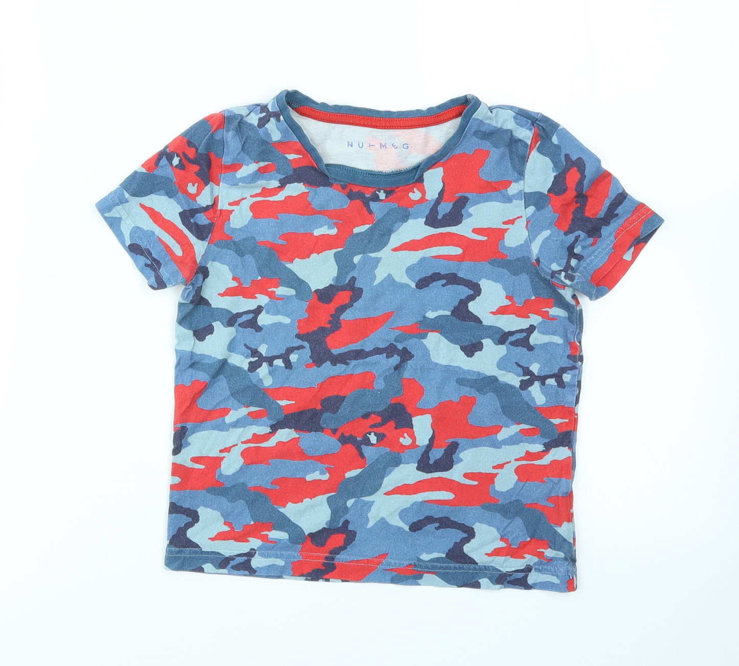 Nutmeg Boys Multicoloured Camouflage  Basic T-Shirt Size 3-4 Years