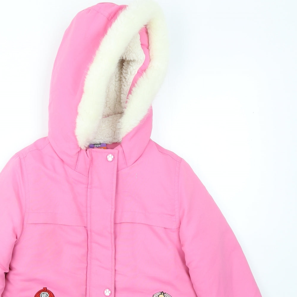 George Girls Pink   Basic Coat Coat Size 6-7 Years