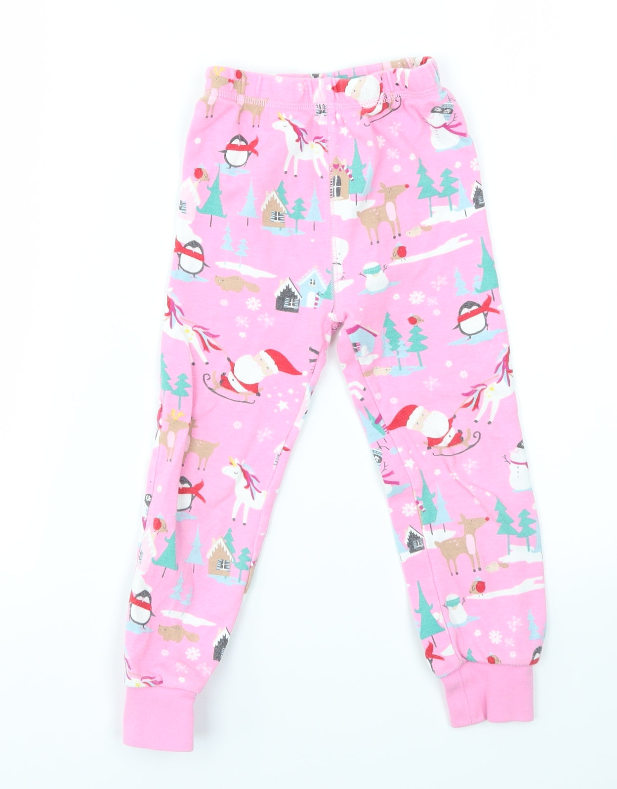 NEXT Girls Pink Animal Print  Top Pyjama Set Size 3-4 Years