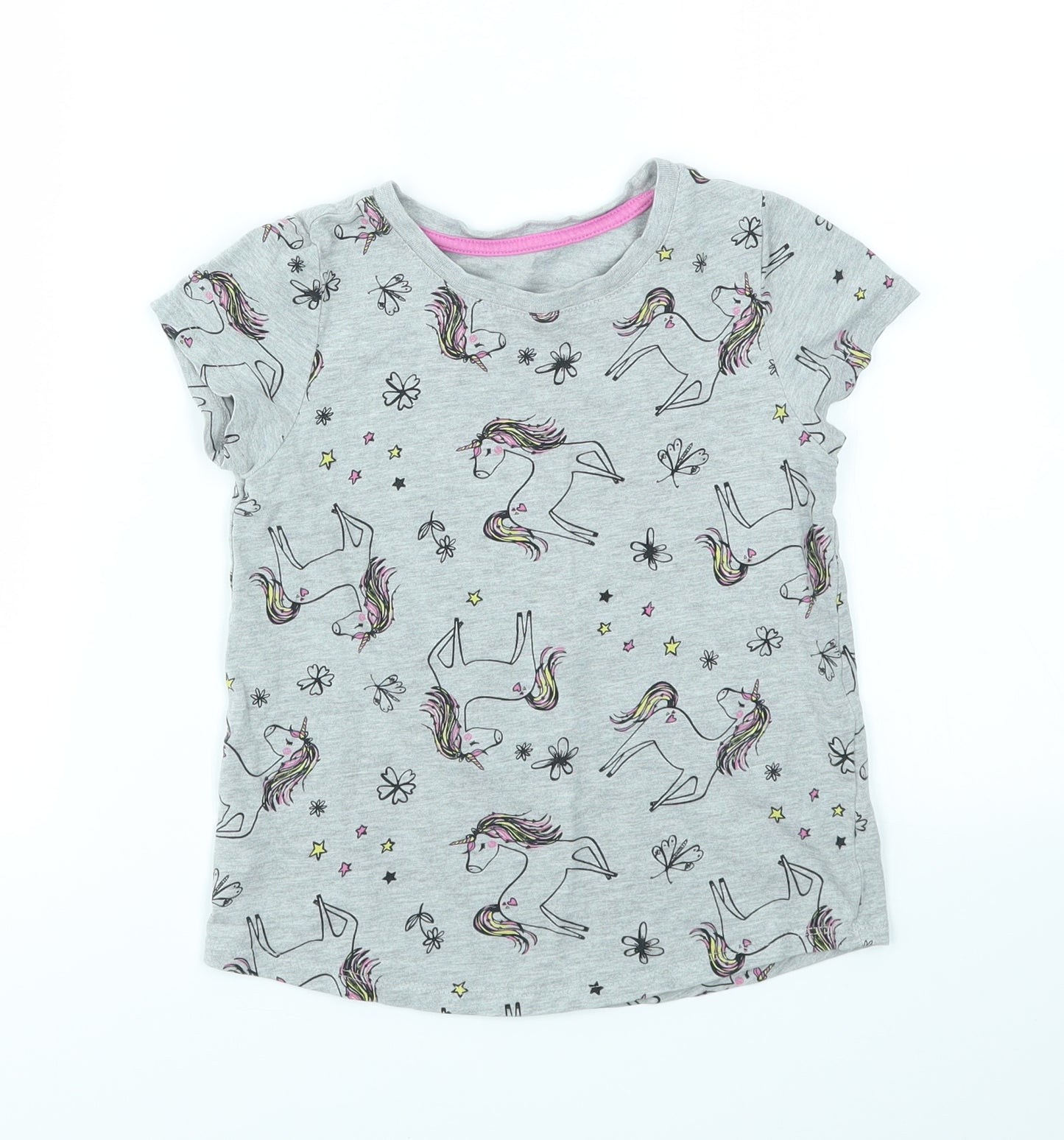 Nutmeg Girls Multicoloured Animal Print  Basic T-Shirt Size 7-8 Years