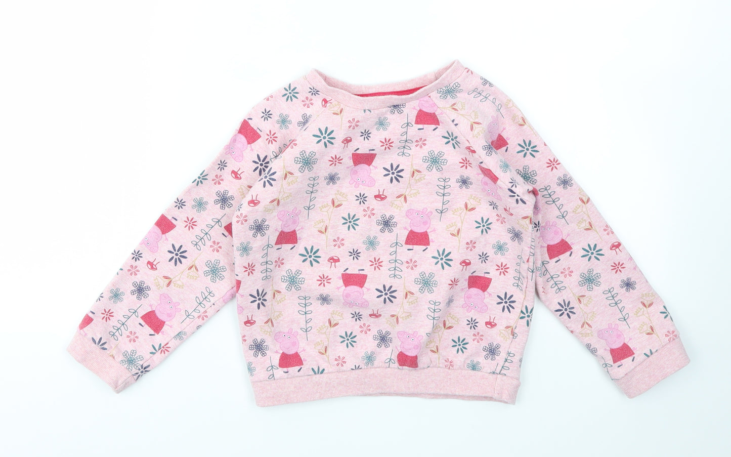 MINI CLUB  Girls Multicoloured Geometric  Pullover Jumper Size 4-5 Years