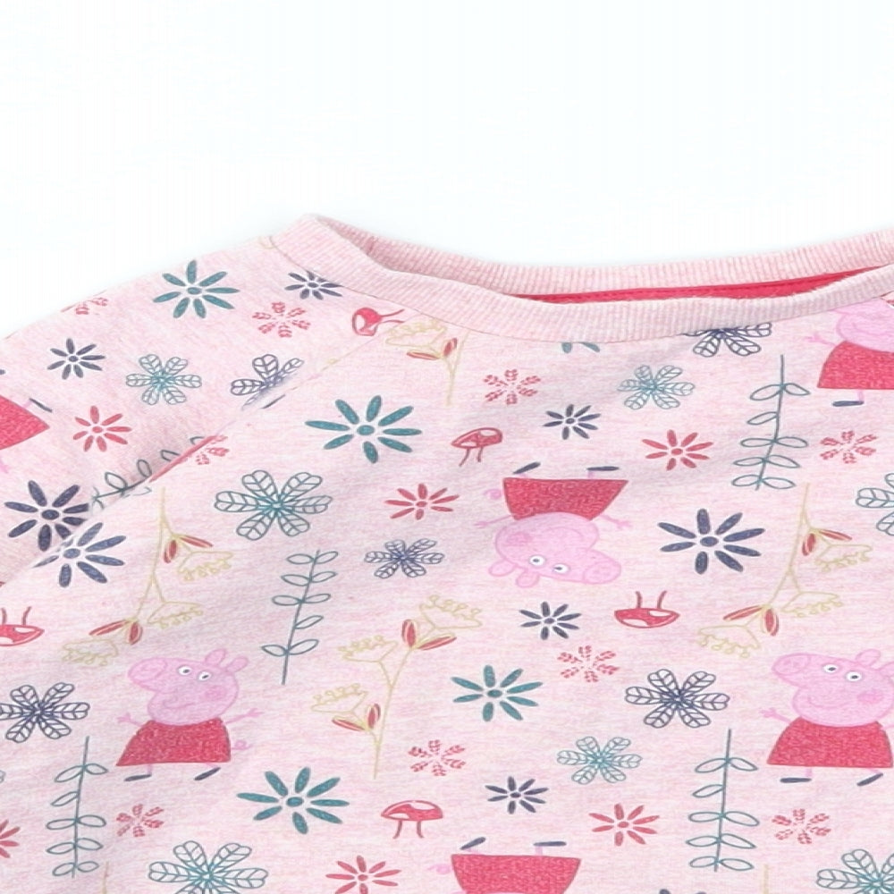 MINI CLUB  Girls Multicoloured Geometric  Pullover Jumper Size 4-5 Years