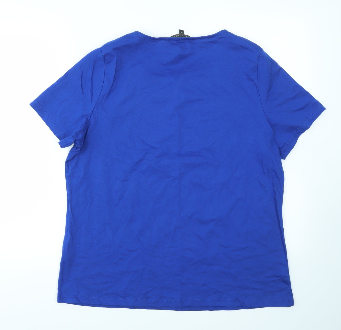 love tees Womens Blue   Basic T-Shirt Size 16