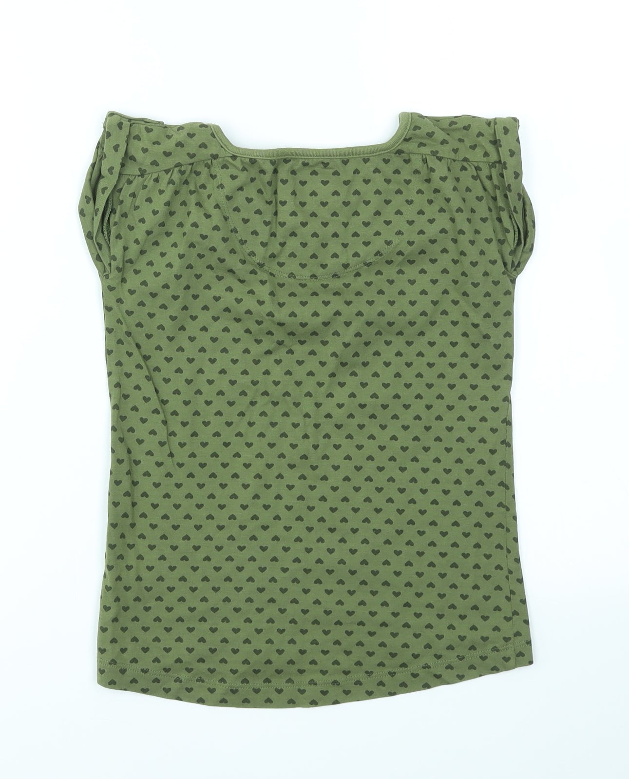 TU Girls Green Geometric  Basic T-Shirt Size 6 Years
