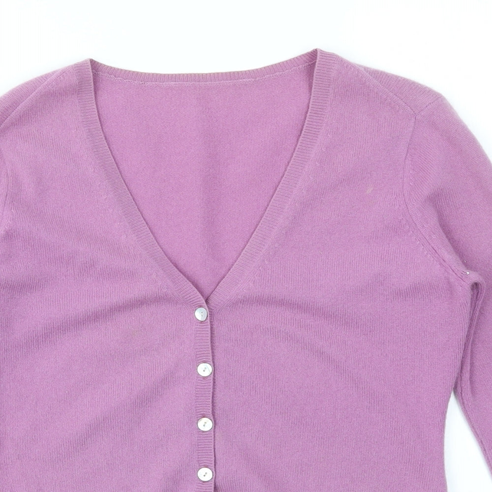Preworn Womens Purple   Cardigan Jumper Size S