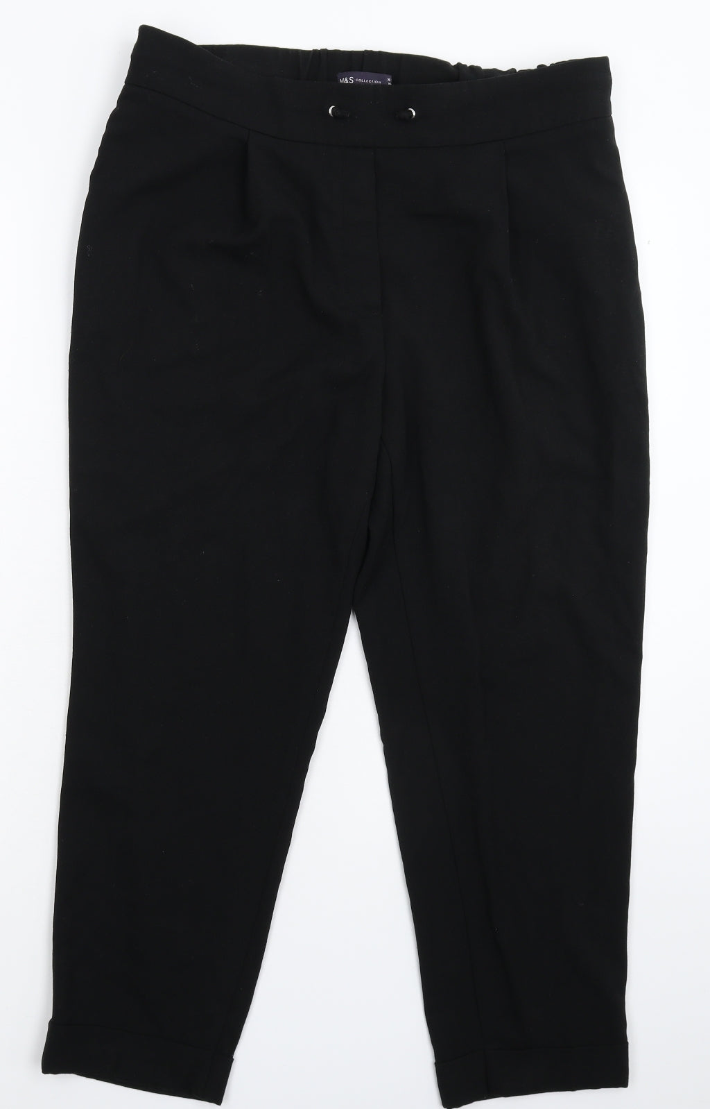 Marks and Spencer Womens Black   Trousers  Size 16 L25 in