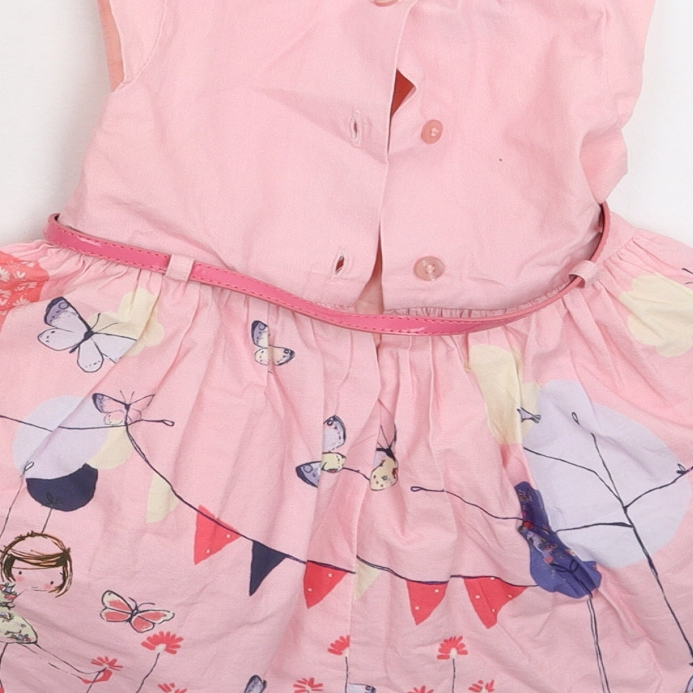 NEXT Girls Pink   Fit & Flare  Size 9-12 Months
