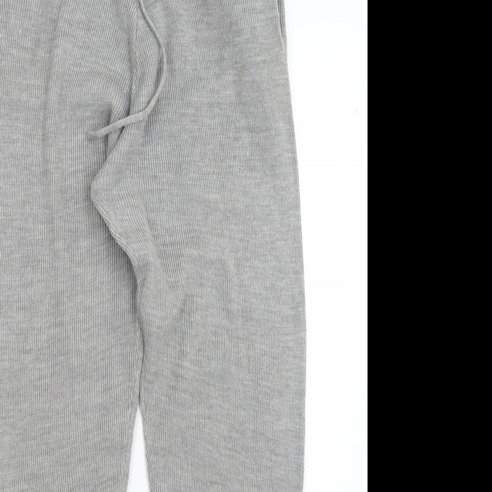 PRETTYLITTLETHING Womens Grey  Knit Trousers  Size M L29 in