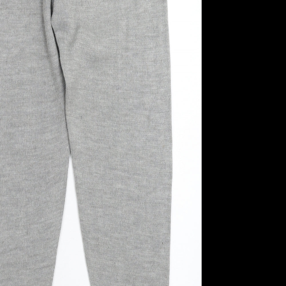 PRETTYLITTLETHING Womens Grey  Knit Trousers  Size M L29 in