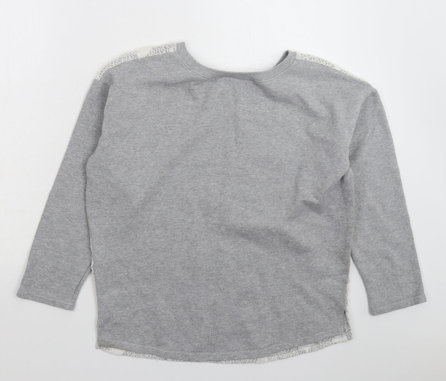 Sophyline Womens Grey Geometric  Pullover Jumper Size M