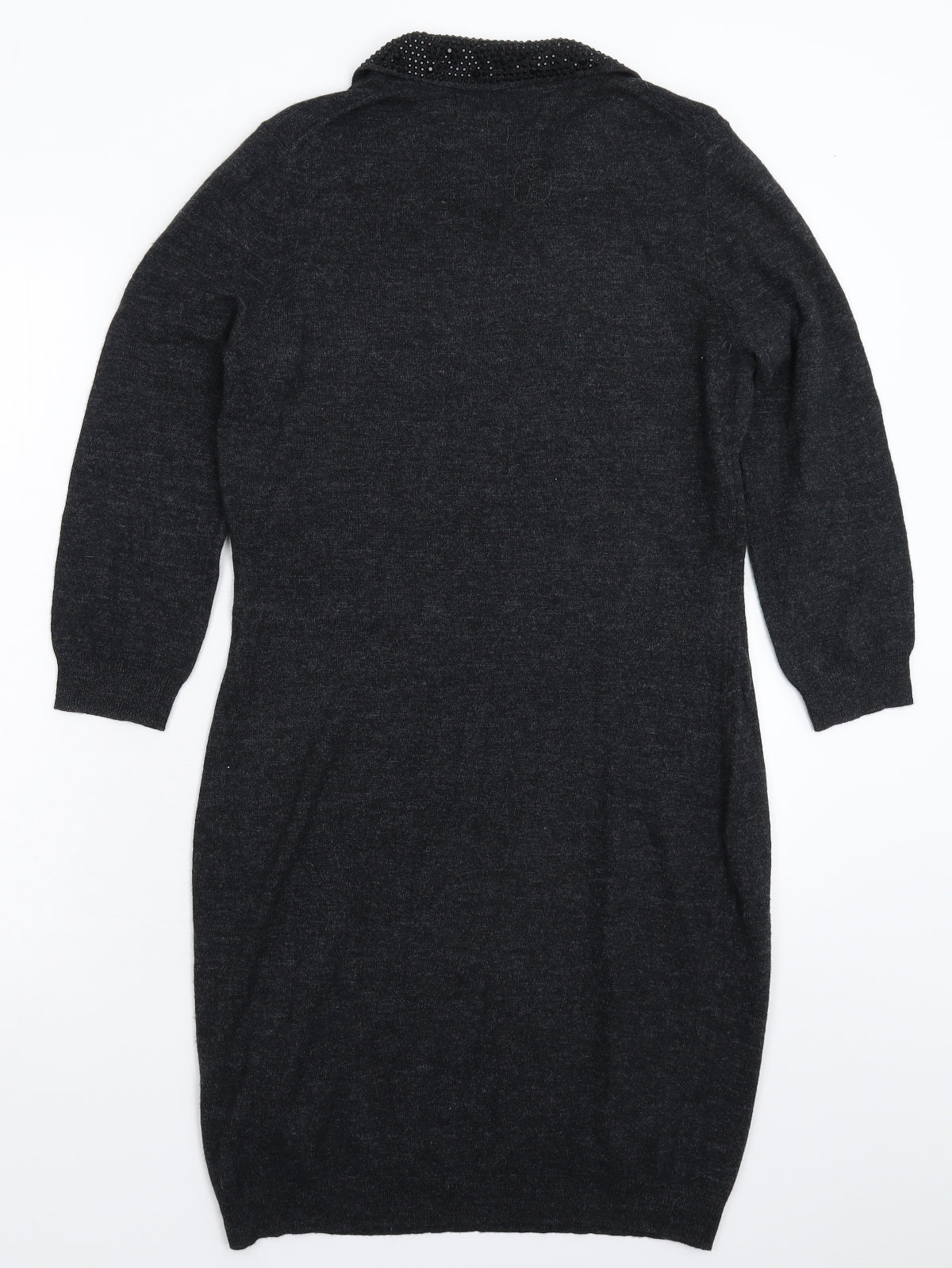 Clements Ribeiro Womens Grey  Knit Jumper Dress  Size 12