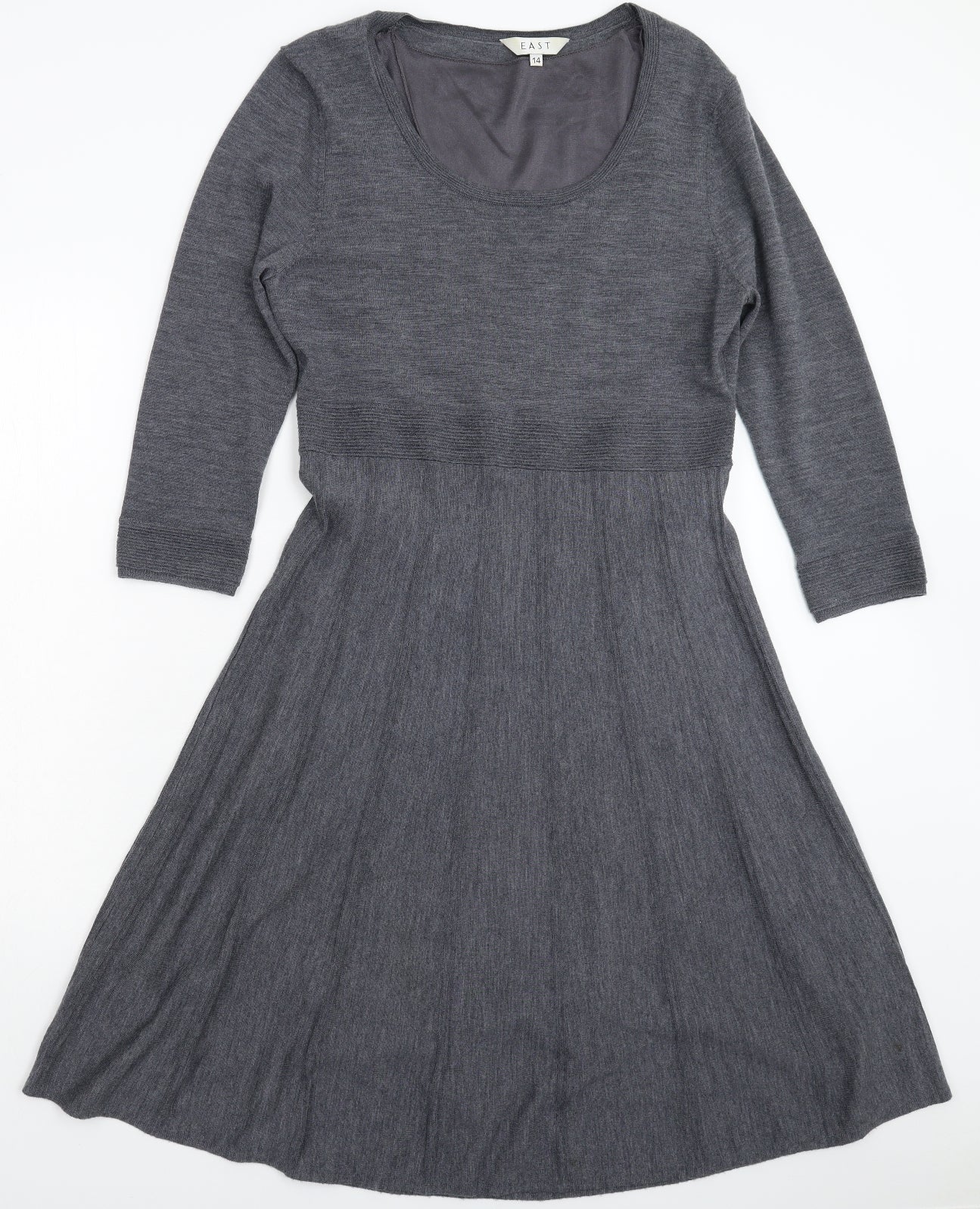 EAST Womens Grey   Jumper Dress  Size 14