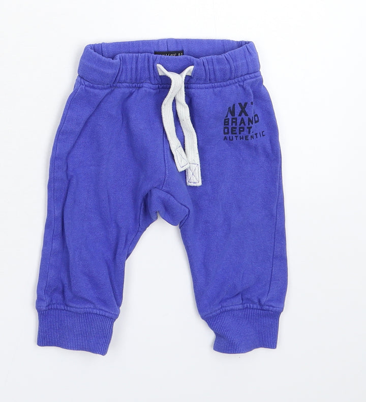 NEXT Baby Black Jogger Trousers Size 12 Months