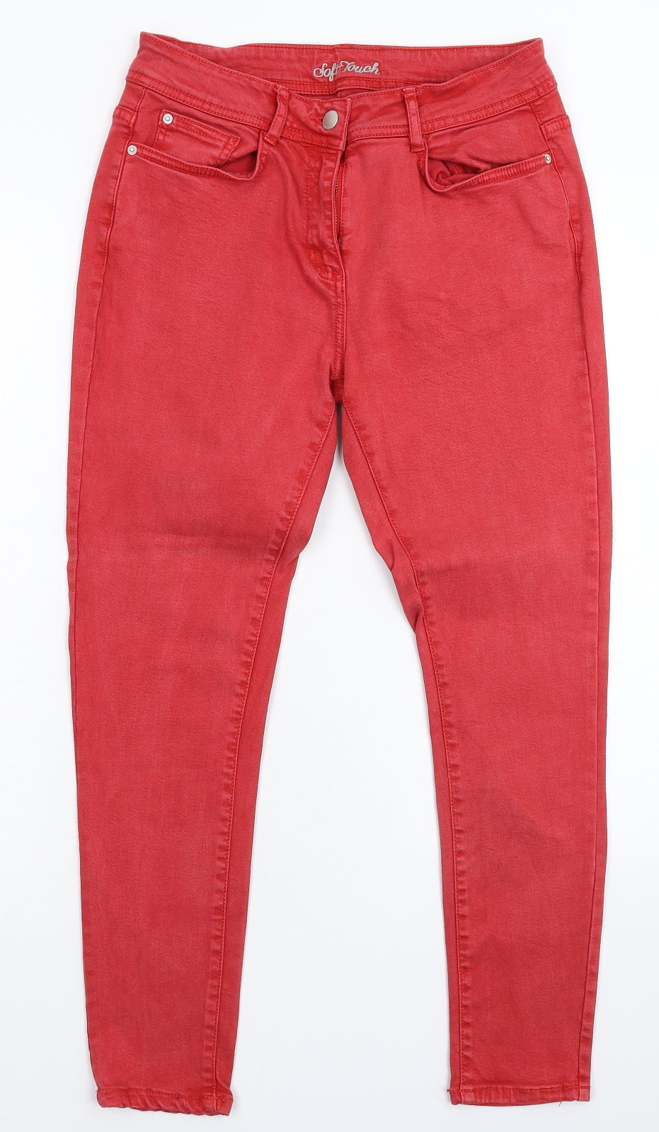 NEXT Womens Red  Denim Jegging Jeans Size 12 L25 in