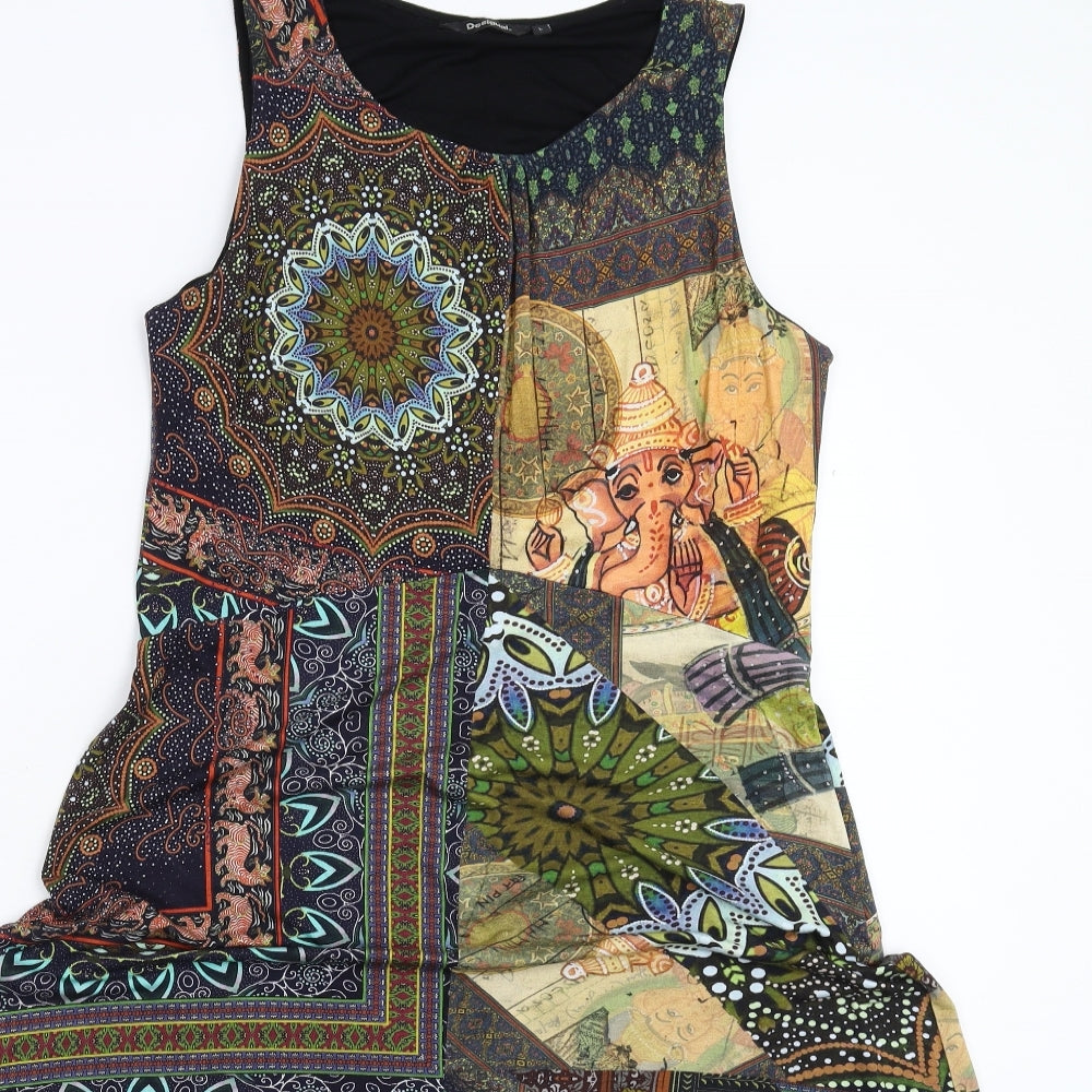 Desigual Womens Multicoloured   Fit & Flare  Size L