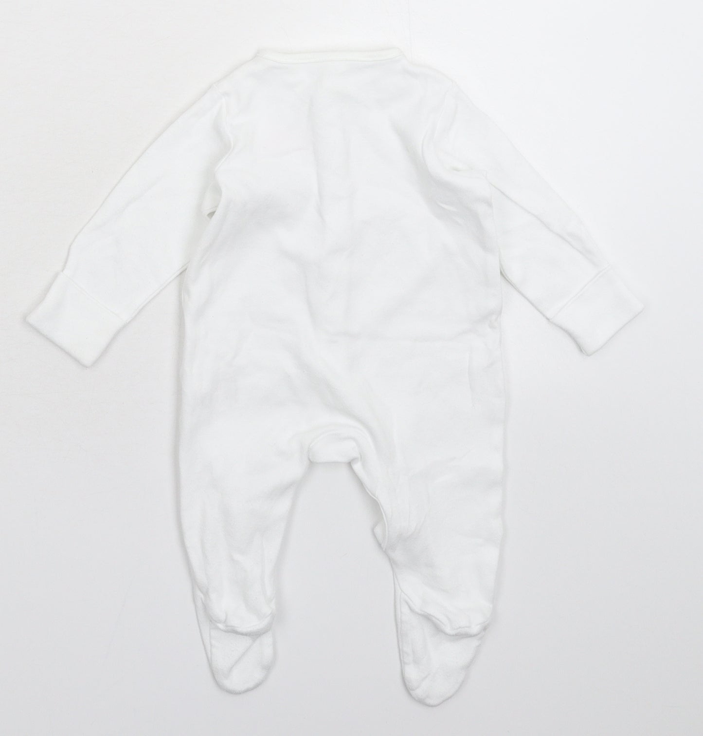 John Lewis Baby White   Babygrow One-Piece Size 0-3 Months